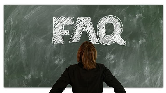 FAQ chalkboard